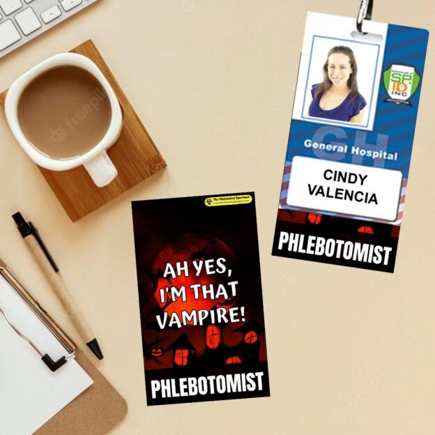 Ah Yes I'm That Vampire Double Sided Badge Buddies Themed Badge Id Card for Laboratory Professionals