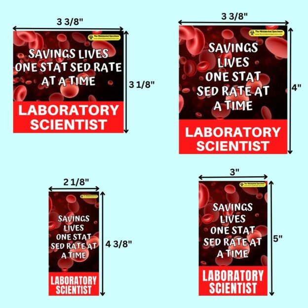 Saving Lives One Stat Sedrate At A Time Double Sided Badge Buddies Themed Badge Id Card for Laboratory Professionals