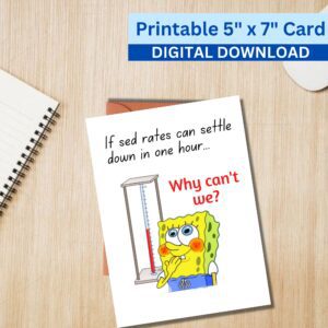 Funny 5x7 Printable Valentine's Day Greeting Card Sed Rate Printable Digital Download with Envelope Template