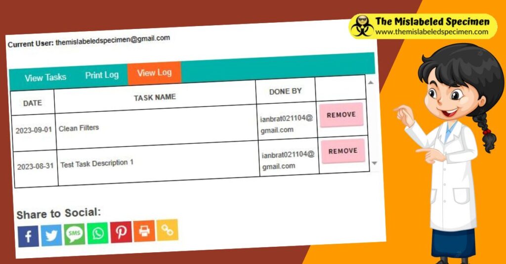 The Mislabeled Specimen Laboratory Task Manager App Organizer Maintenance Schedule