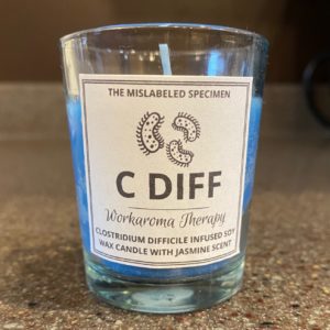 C Diff Workaroma Therapy Funny Gag Candles Soy Wax Candle with Jasmine Scent