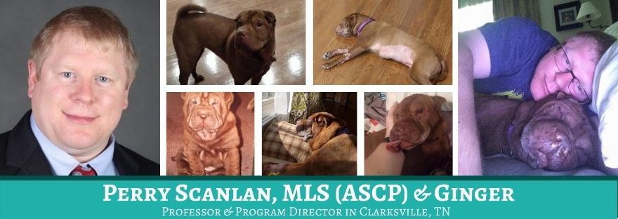 Perry Scanlan, MT (ASCP) & Ginger Lab Professionals & Their Pets