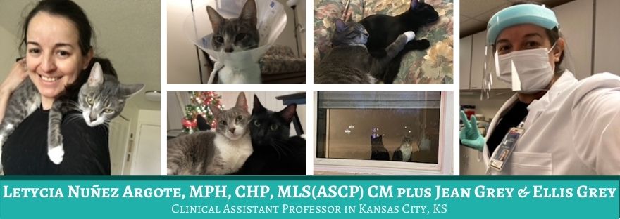 Letycia Nuñez Argote, MPH, CHP, MLS(ASCP) CM plus Jean Grey and Ellis Grey Lab Professionals and Their Pets The Mislabeled Specimen